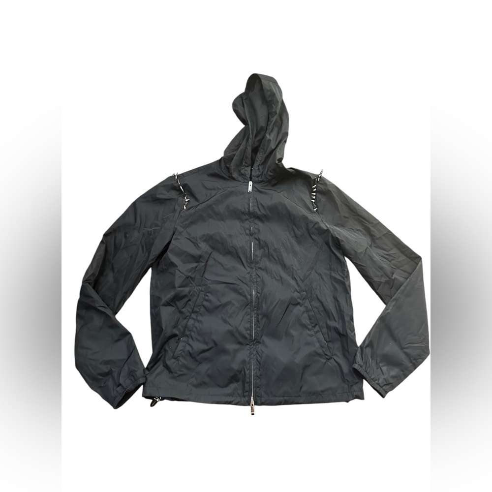 2018 Valentino made in Italy black windbreaker with stud size 36 US